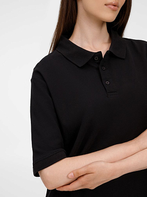 Рубашка поло унисекс Upswing, черная