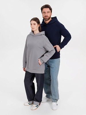 Худи оверсайз унисекс Outshine, серое