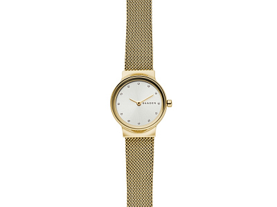 Часы наручные, женские (Корпус- желтое золото, циферблат- стальной, крепление- желтое золото)