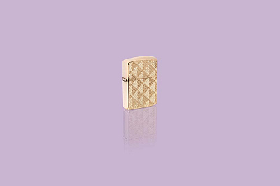 Зажигалка ZIPPO Armor® с покрытием High Polish Brass, латунь/сталь, золотистая, 38x13x57 мм
