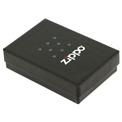 Зажигалка ZIPPO Logo с покрытием Black Crackle™, латунь/сталь, чёрная, матовая, 38x13x57 мм