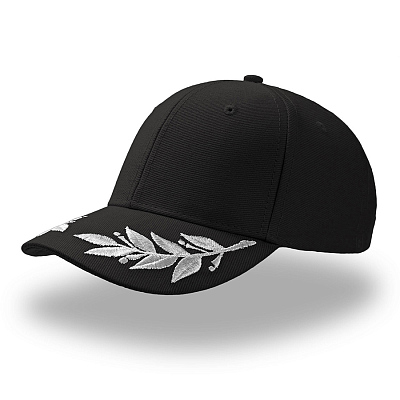 Бейсболка WINNER, 6 клиньев, металлическая застежка (Чёрный)