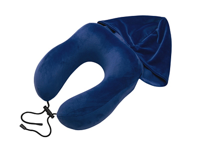 Подушка с эффектом памяти, с капюшоном Dream Hood (Синий)