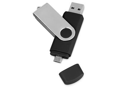 USB/micro USB-флешка на 16 Гб Квебек OTG (Чёрный)