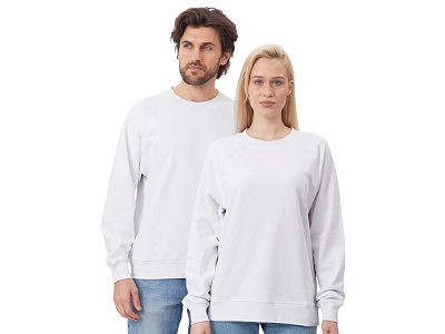 Свитшот оверсайз с рукавом реглан Belgrade, унисекс (Белый)