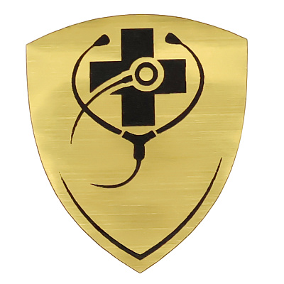 Шильд-наклейка медицина, золото (Золотой)