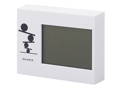 Настольные электронные мультифункциональные часы Rotatio с УФ-печатью (Белый)