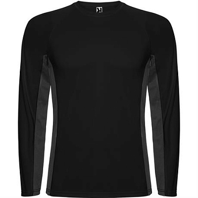 Спортивная футболка SHANGHAI L/S мужская, ЧЕРНЫЙ/ТЕМНЫЙ ГРАФИТ M (Черный/Темный графит)