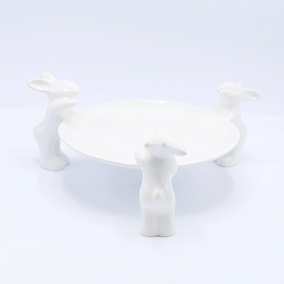 Тарелочка для сладостей &amp;quot;Воришки&amp;quot; (NEW), 23.5 см, Белый (Белый)