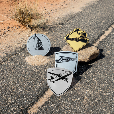 Шильд-наклейка нефть, серебро