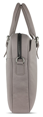 Портфель женский BUGATTI Bella, бежевый, воловья кожа/полиэстер, 38х6,5х27 см