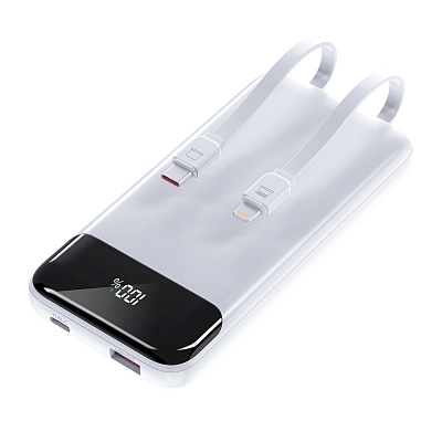 Внешний аккумулятор Nero с быстрой зарядкой (до 22,5W), 10000 mAh  (Белый)