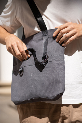 Шоппер Superbag ZIP, с двумя карманами и молнией (серый)