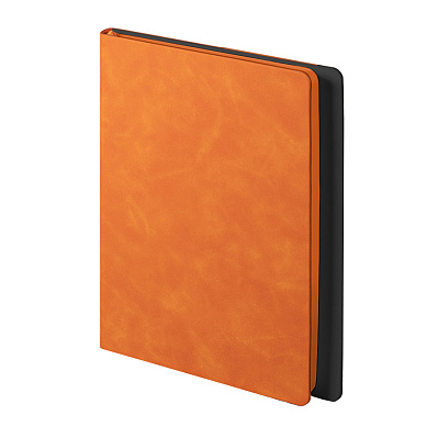 Ежедневник недатированный Solas, формат А5, с магнитом , кремовый блок в линейку (Оранжевый)