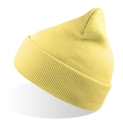 Шапка вязаная  двойная Wind-S (Светло-желтый)