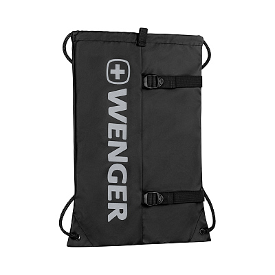 Рюкзак-мешок на завязках WENGER XC Fyrst, черный, полиэстер, 35x1x48 см, 12 л