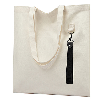 Сумка для покупок LUMISSA 325 г/м² с ремувкой, натуральный/чёрный (Бежевый/черный)