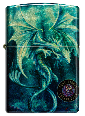 Зажигалка ZIPPO Anne Stokes с покрытием 540 Tumbled Brass, латунь/сталь, разноцветная, 38x13x57 мм