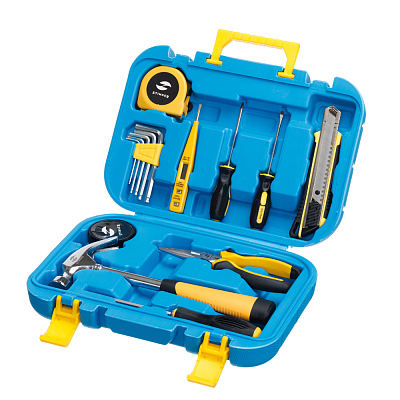Набор инструментов Stinger, 15 инструментов, в пластиковом кейсе, 290х205x75 мм  (Синий)