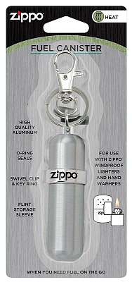 Баллончик для топлива ZIPPO, алюминий, серебристый