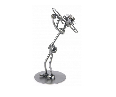 Тенор-тромбон Фигурки из металла HINZ &amp; KUNST (Серебряно-чёрный)