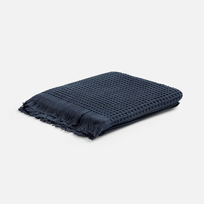 Плед вафельный Elenglect, темно-серый (Серый)