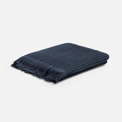 Плед вафельный Elenglect, темно-серый (Серый)