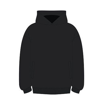 Худи оверсайз унисекс FUSION , размер 3XL/4XL (Черный)
