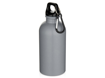 Бутылка для воды Oregon, переработанная сталь, 400 мл (Серый)