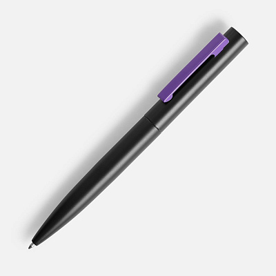 Ручка шариковая Inkolor, черная с зеленым (Фиолетовый)