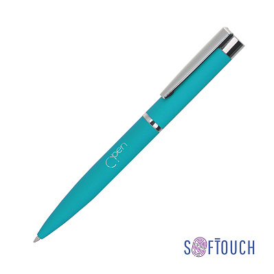 Ручка шариковая "Alice", покрытие soft touch  (Бирюзовый)