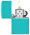 Зажигалка ZIPPO Classic с покрытием Flat Turquoise, латунь/сталь, бирюзовая, глянцевая, 38x13x57 мм - Фото 3