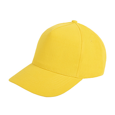 Бейсболка STANDARD, 5 клиньев, металлическая застежка (Желтый)