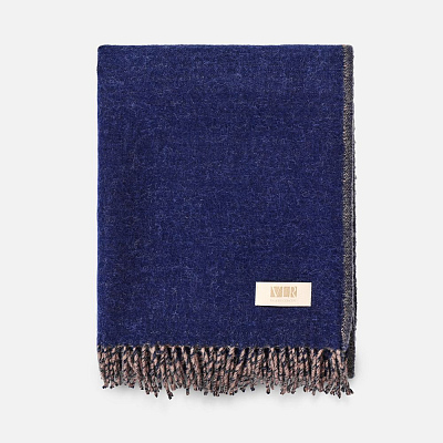 Плед Devika, синий с бежевым (Бежевый)