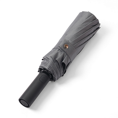 Автоматический противоштормовой складной зонт Altor, тёмно-серый/чёрный (Темно-серый/черный)