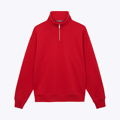 Толстовка на молнии унисекс FLOW, красная, размер XL/2XL (Красный)