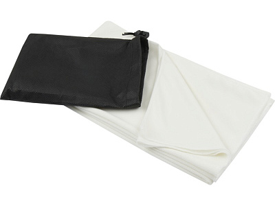 Полотенце спортивное Lucas из переработанного полиэстера, 50х140 см (Белый)