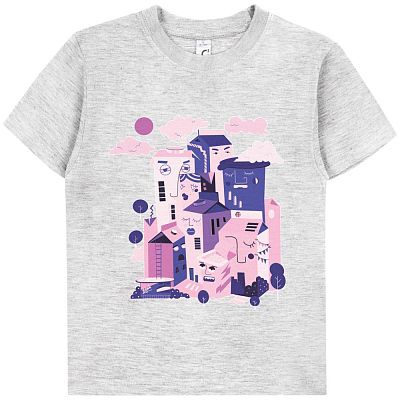 Футболка детская «Йогуртбург»  (Светлый меланж)