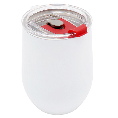 Термокружка с двойной стенкой Coffixx To Go, белая/красная (Белый/красный)