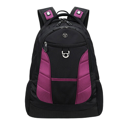 Рюкзак TORBER XPLOR с отделением для ноутбука 15", чёрный/бордовый, полиэстер 600D, 35x20x47 см, 33л (Черный)