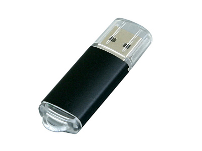 USB 2.0- флешка на 64 Гб с прозрачным колпачком (Чёрный)