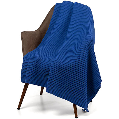 Плед Quill, красный (коралл) (Синий)