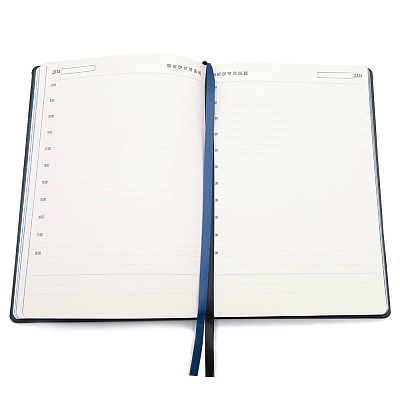 Ежедневник A5 недатированный Efemero в мягком переплёте, черный/темно-синий