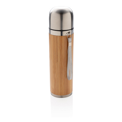 Герметичный вакуумный термос для путешествий Bamboo, 450 мл (Коричневый;)
