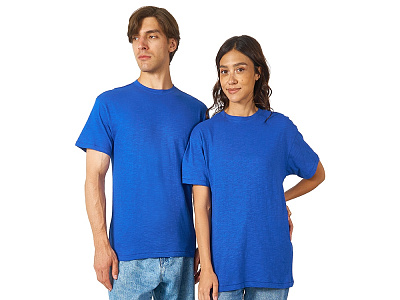 Футболка из текстурного джерси Portofino, унисекс (Классический синий)