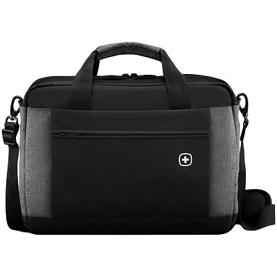 Сумка для ноутбука 16, черный с серым (Серый)