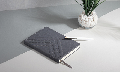 Ежедневник недатированный "Тоскана" с 3d-обложкой, формат А5, серый