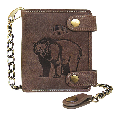 Бумажник KLONDIKE «Tim Bear», натуральная кожа в светло-коричневом цвете, 11,5 х 12,5 х 3 см (Коричневый)