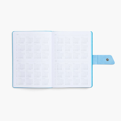 Ежедневник Boom, недатированный, черный с голубым