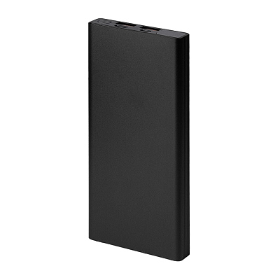 Универсальный аккумулятор Iron line 10 (10000 мАч), металл, черный, 14,7х6.6х1,5 см (Чёрный)